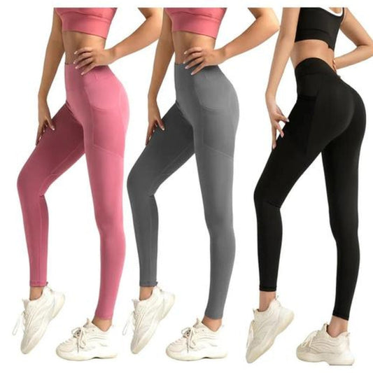 High Waist Pocket Sports Tummy Control Yoga Leggings